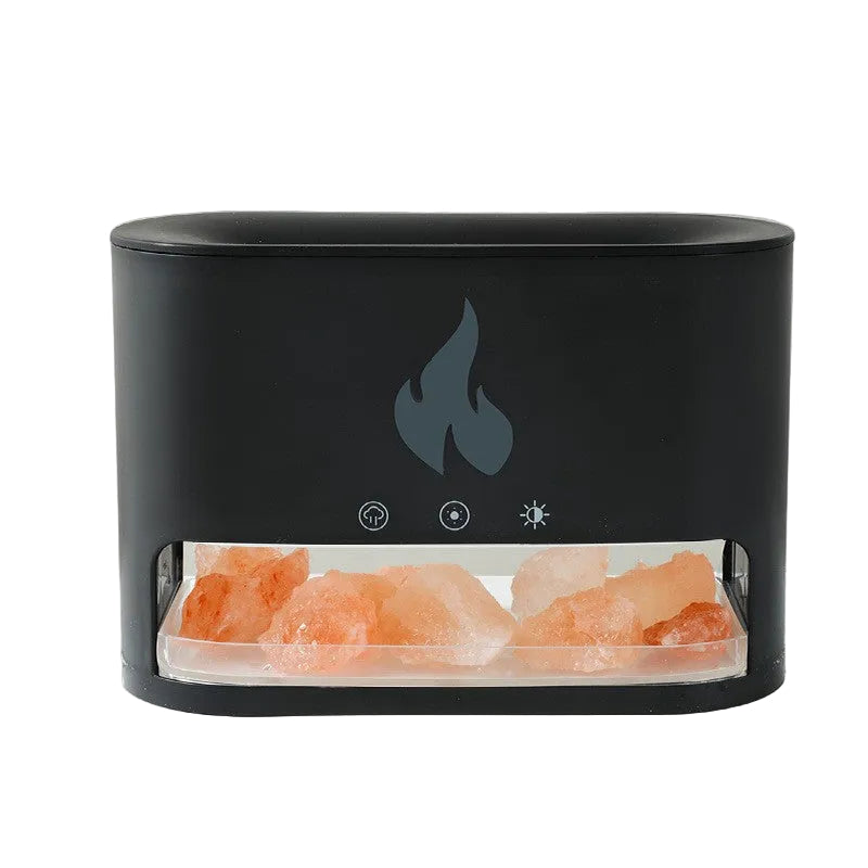 Himalayan Salt Stone Flame Aroma Diffuser & Humidifier