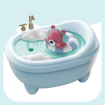 Adorable Bathtub Humidifier with Colorful Night Light (Blue)