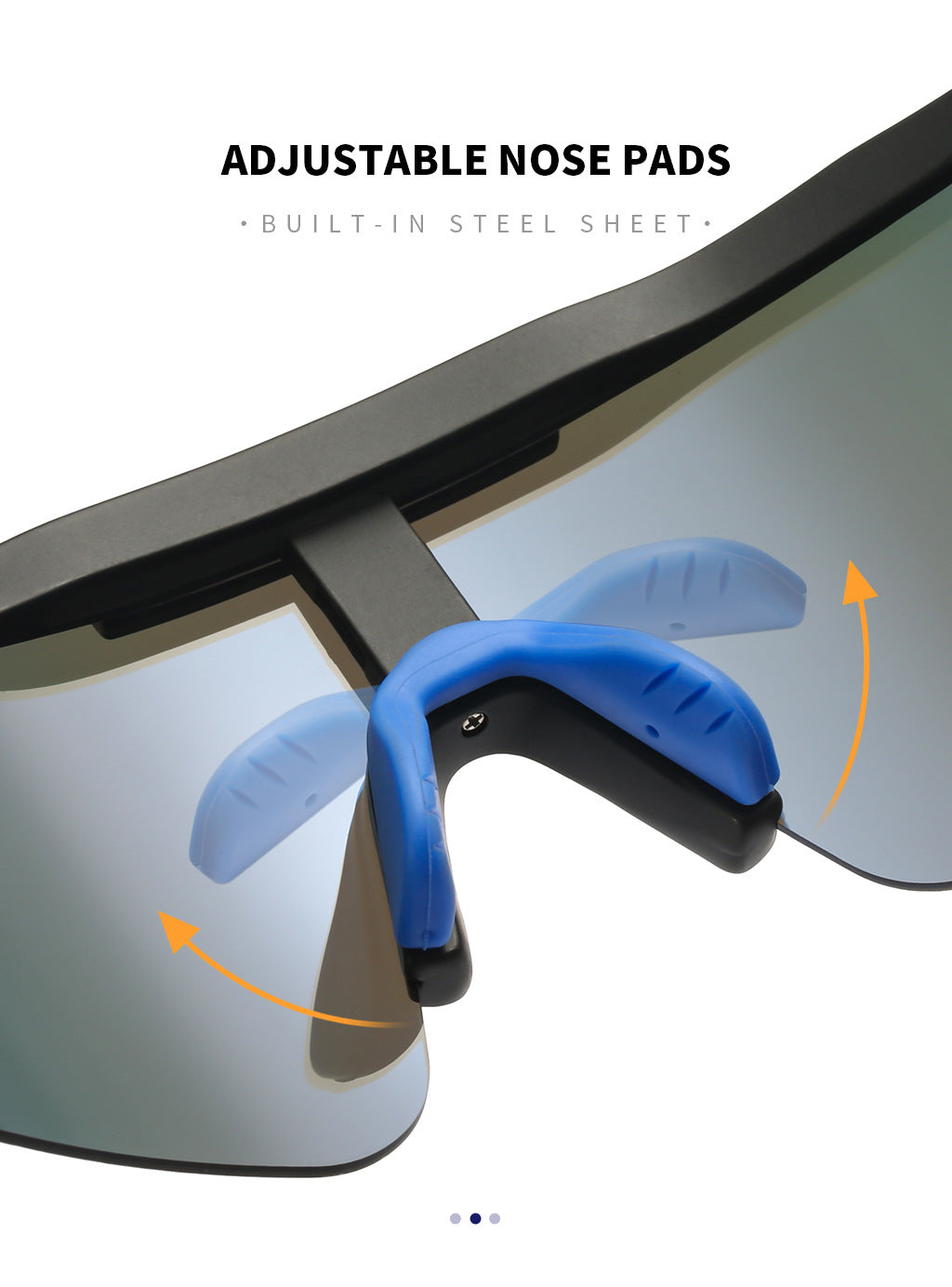 Blue Lenses With White Temples Ultra-Light Polarized Sports Sunglasses - Wraparound Shield Design for Cycling & Outdoor Performance