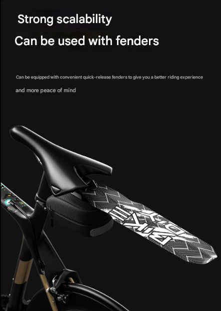Khaki Compact Bike Saddle Bag with Reflective Accents