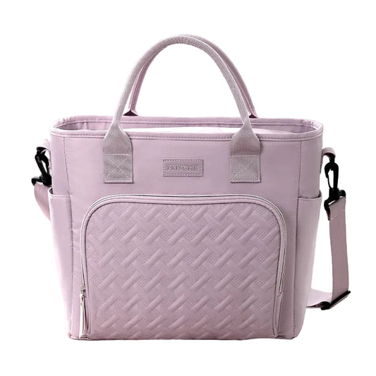 Purple Chic Insulated Lunch Tote Bag - 11L Large Capacity Cooler for Work, Picnic & Travel - Durable Oxford Fabric