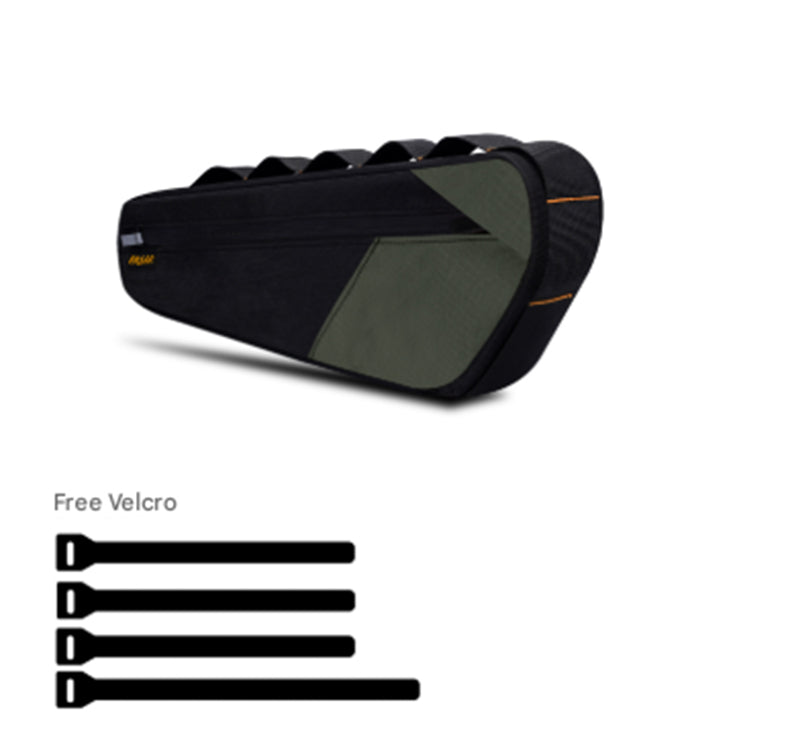 Black and Green Waterproof Bicycle Frame Bag