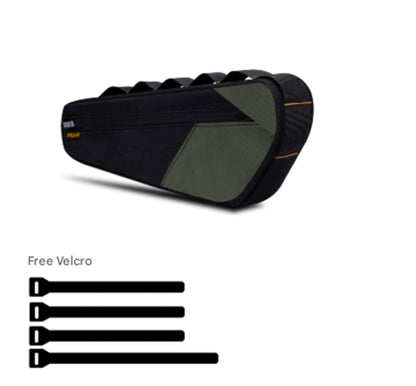 Black and Green Waterproof Bicycle Frame Bag
