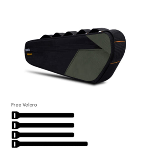 Black and Green Waterproof Bicycle Frame Bag