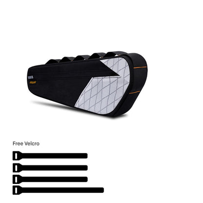 Black and White Waterproof Bicycle Frame Bag