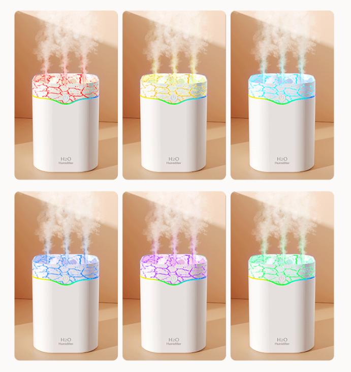 White Volcano Style 2L Cool Mist Humidifier