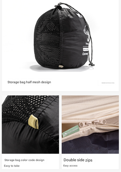 Grey Ultra-Stretch Sleeping Bag Liner for Camping & Travel