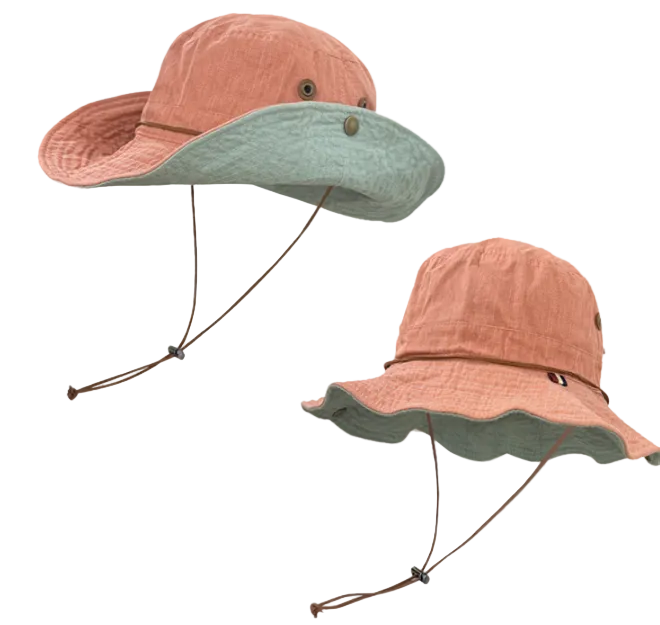 Pink Wide Brim Outdoor Cowboy Sun Hat - Adjustable & Breathable for Hiking, Fishing, and Camping