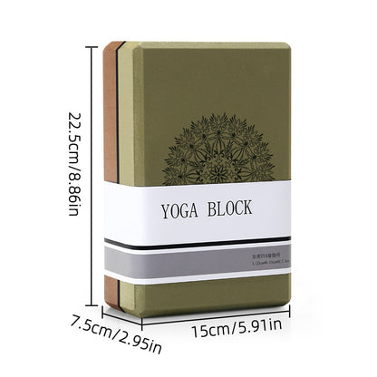 Coffee Brown High-Density EVA Foam Yoga Block for Support & Stability