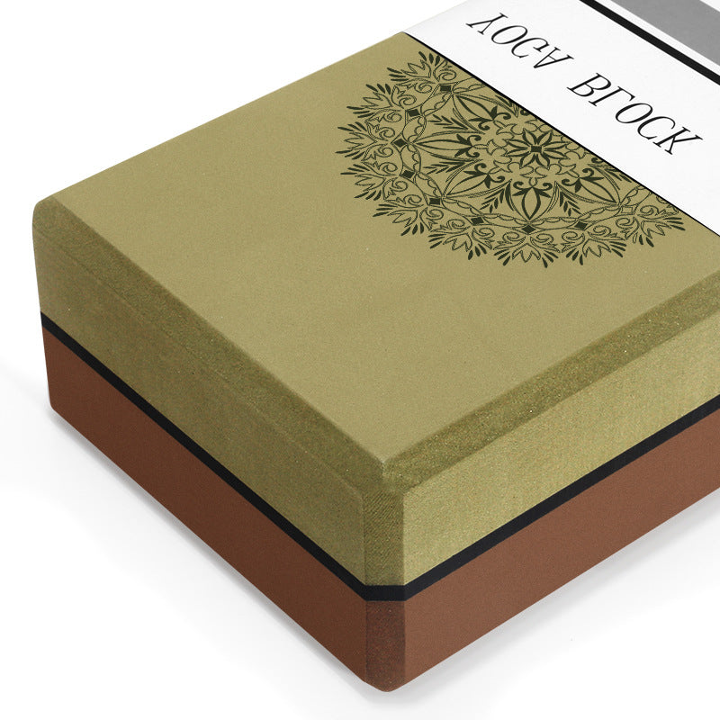 Coffee Brown High-Density EVA Foam Yoga Block for Support & Stability