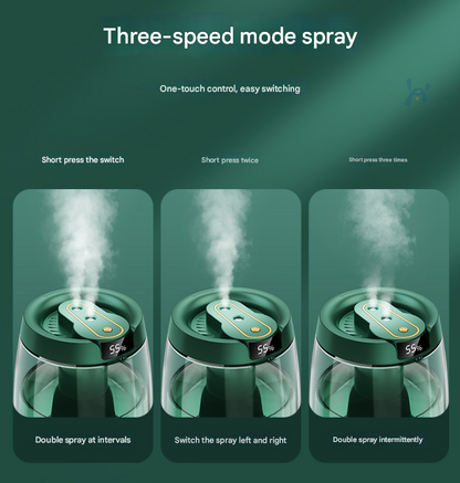 White 3.5L Smart Cool Mist Humidifier with Dual Nozzle & Digital Display