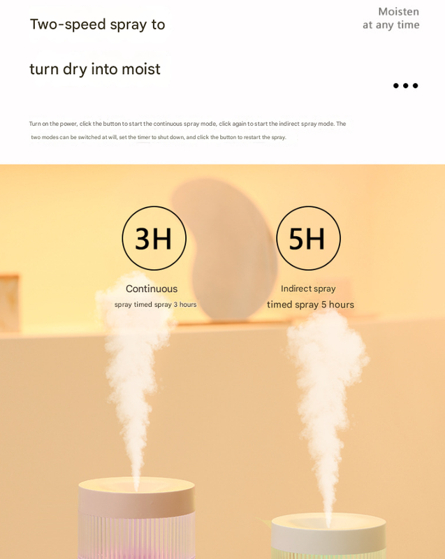 2-Piece White Mini Desktop Humidifier