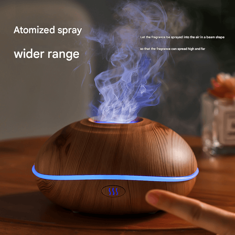 Best Wood grain Mini USB Aromatherapy Humidifier with Flame Projection | Buy Online at Furniture Things Australia