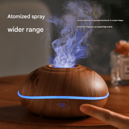 Best Wood grain Mini USB Aromatherapy Humidifier with Flame Projection | Buy Online at Furniture Things Australia