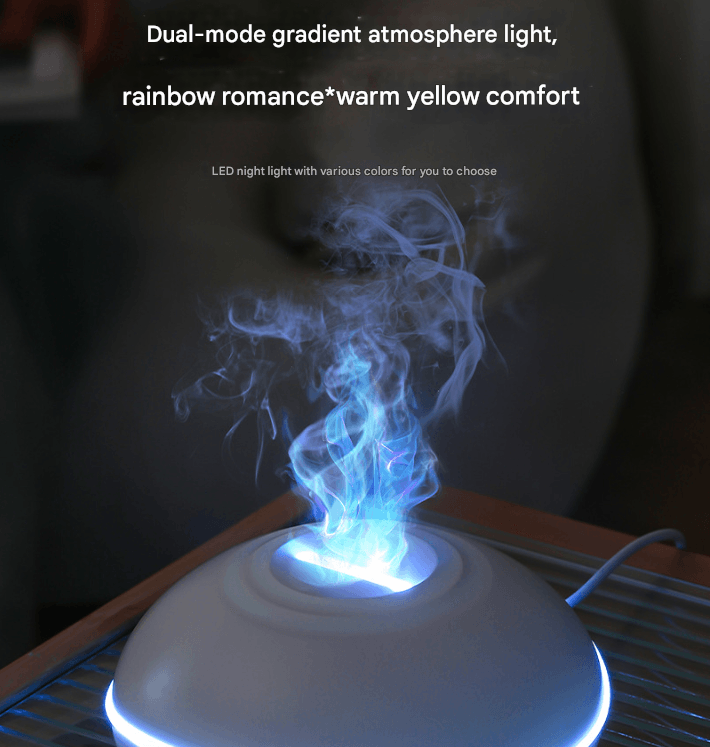 Best Wood grain Mini USB Aromatherapy Humidifier with Flame Projection | Buy Online at Furniture Things Australia
