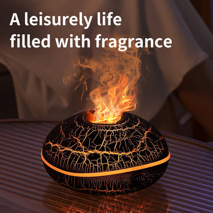 Crack color Mini USB Aromatherapy Humidifier with Flame Projection