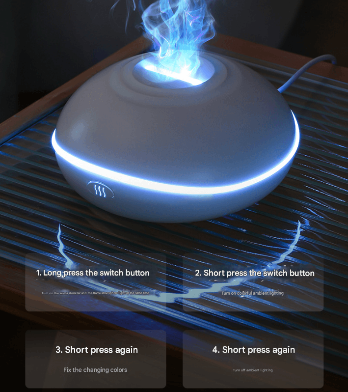 Best Crack color Mini USB Aromatherapy Humidifier with Flame Projection | Buy Online at Furniture Things Australia