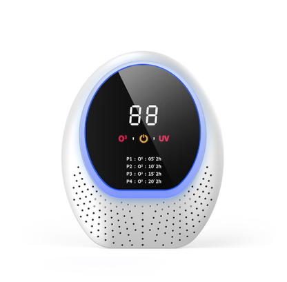 White Rechargeable Ozone & UV-C Air Purifier with Remote