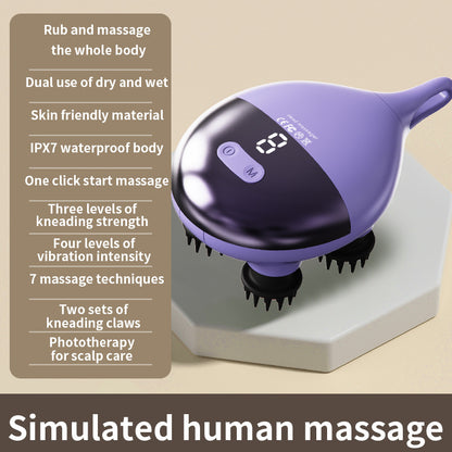 Intelligent 3D Electric Head & Scalp Massager (Purple)