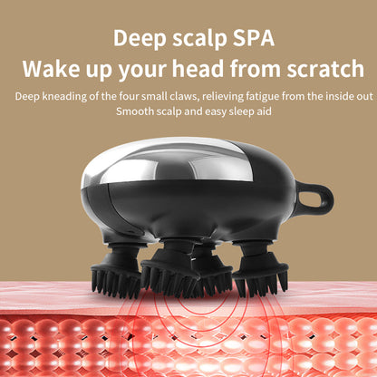 Intelligent 3D Electric Head & Scalp Massager (Yellow)