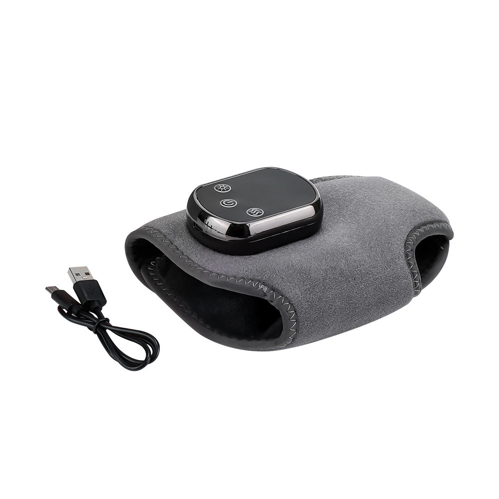 Rechargeable Electric Heating Ankle Brace with Vibration Massages(Grey)