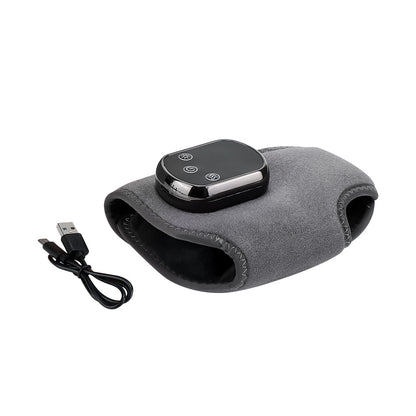 Rechargeable Electric Heating Ankle Brace with Vibration Massages(Grey)