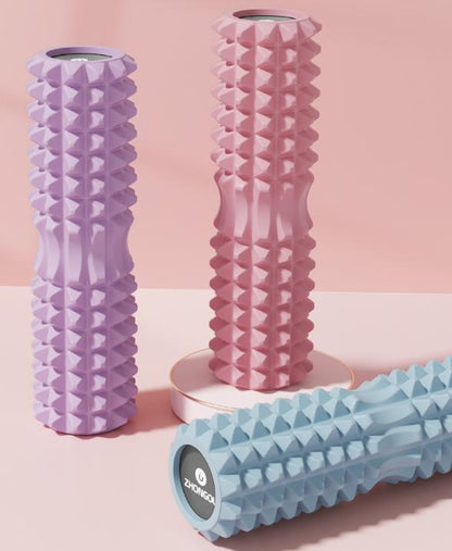 Pink Foam Roller Massager for Deep Tissue Muscle Recovery & Yoga