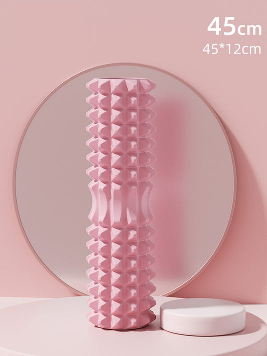 Pink Foam Roller Massager for Deep Tissue Muscle Recovery & Yoga