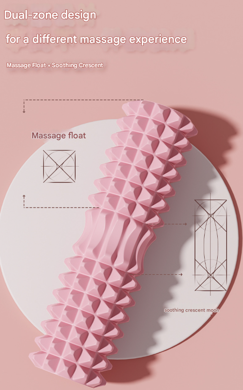 Blue Foam Roller Massager for Deep Tissue Muscle Recovery & Yoga