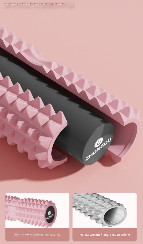 Blue Foam Roller Massager for Deep Tissue Muscle Recovery & Yoga