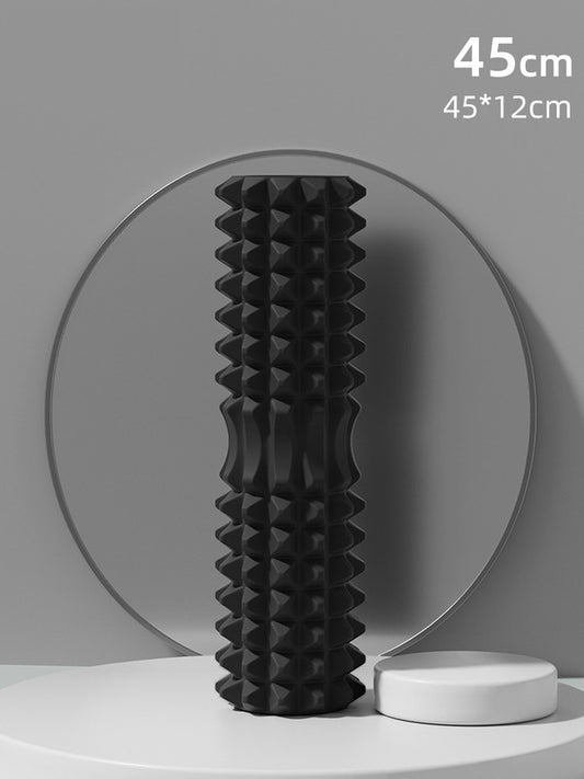 Black Foam Roller Massager for Deep Tissue Muscle Recovery & Yoga