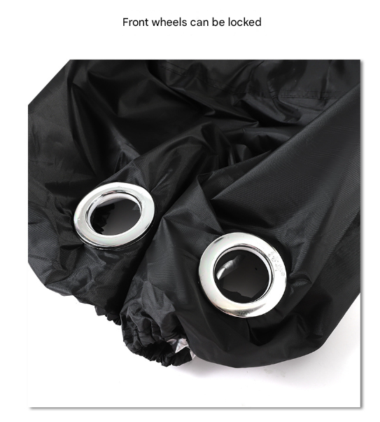 Size L Black And Orange All-Weather 210D Bicycle Cover