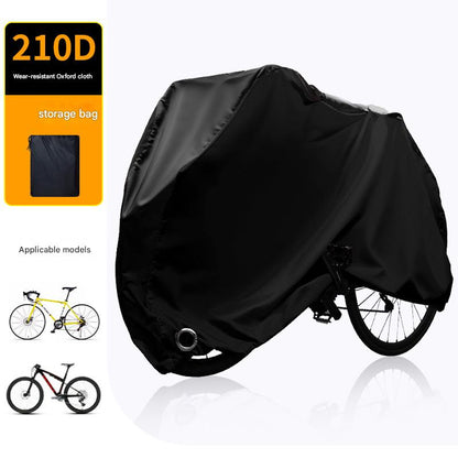Size L Black All-Weather 210D Bicycle Cover