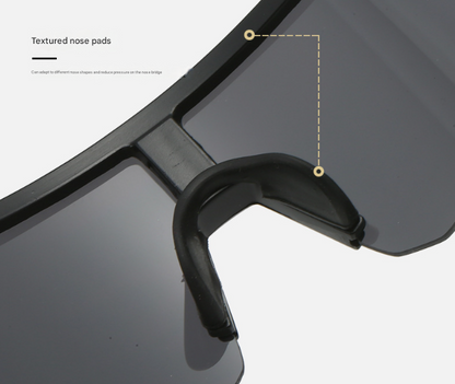Black Temples and Blue-Purple Lenses Unisex Sport Cycling Sunglasses - Lightweight Wraparound Eyewear for Running & Outdoor Activities