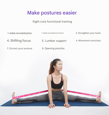 9-Loop Yoga Stretch Strap (Blue and Purple)