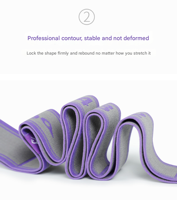 9-Loop Yoga Stretch Strap (Blue and Purple)