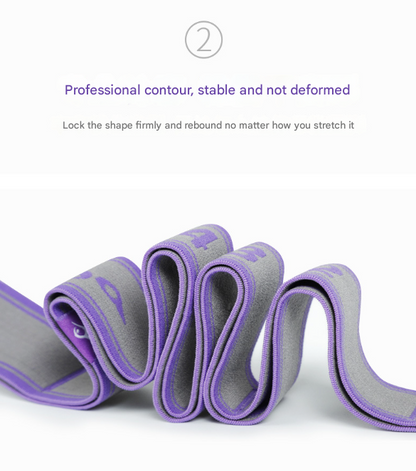9-Loop Yoga Stretch Strap (Blue and Purple)