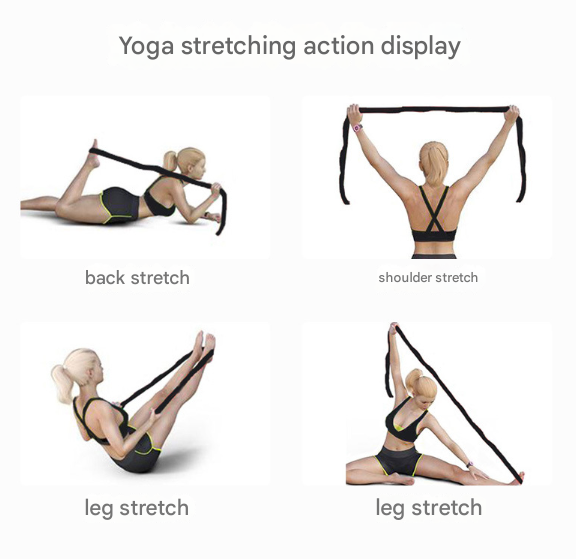 9-Loop Yoga Stretch Strap (Blue and Purple)
