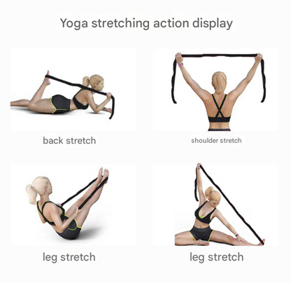 9-Loop Yoga Stretch Strap (Blue and Purple)