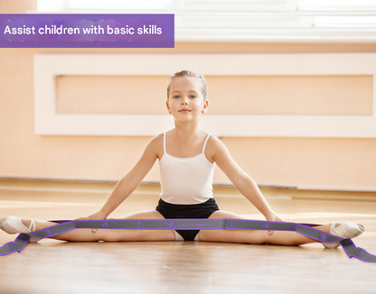 9-Loop Yoga Stretch Strap (Blue and Purple)