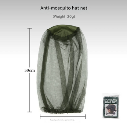 10-Piece Set: Outdoor Fishing & Night Fishing Mosquito Head Net - Insect Repellent Hat Mesh, Sun Protection, Breathable Bee Hat & Sun Visor for Men & Women