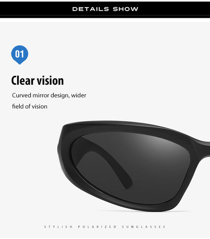 2 Pack Black-rimmed Night Vision Lenses + Pink Polarized Sports Sunglasses Men Small Frame Cycling Glasses Anti-Glare UV Protection Outdoor Eyewear Ideal for Driving and Running