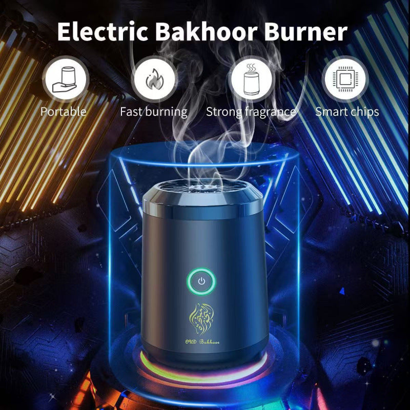 Portable Electric Oud Bukhoor Incense Burner with Speaker