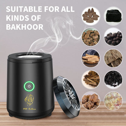 Portable Electric Oud Bukhoor Incense Burner with Speaker