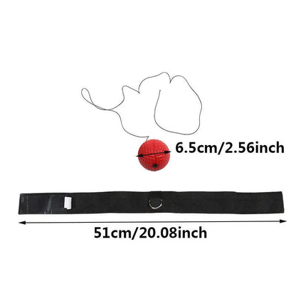 Boxing Reflex Ball Set(Elastic Headband + 2 Heavy RedBalls + 2 Light BlackBalls)