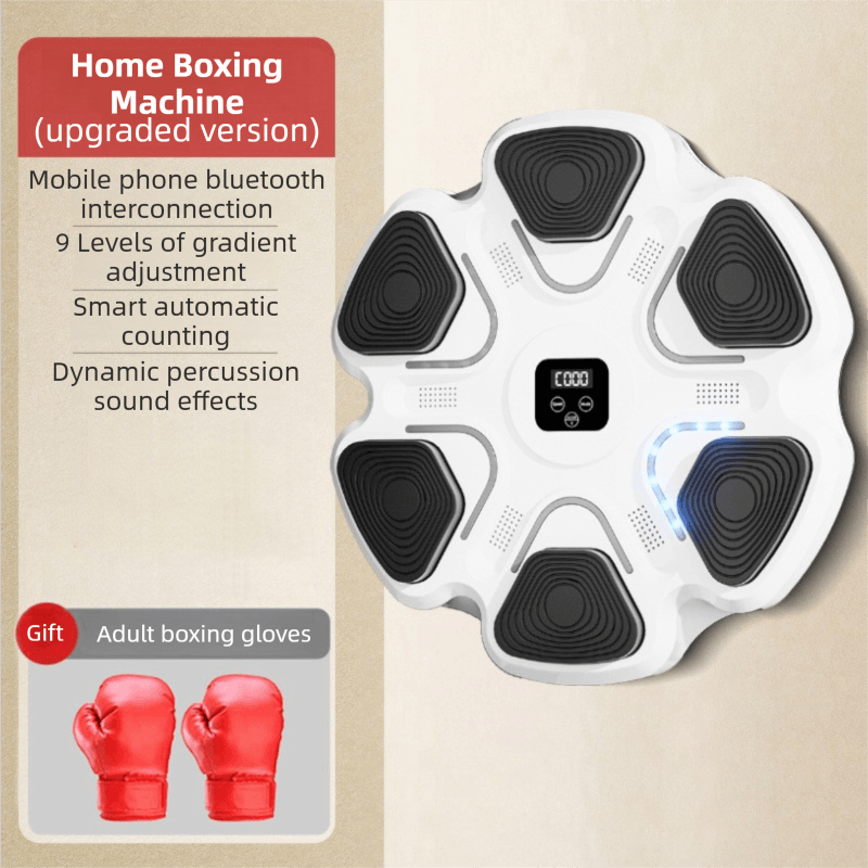 Best White 6-Target Sensor Smart Bluetooth Music Boxing Kit with Adult Gloves | Buy Online at Furniture Things Australia