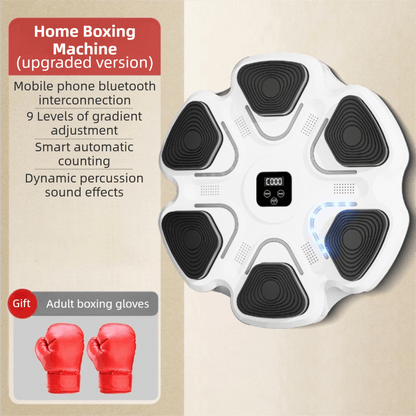Best White 6-Target Sensor Smart Bluetooth Music Boxing Kit with Adult Gloves | Buy Online at Furniture Things Australia