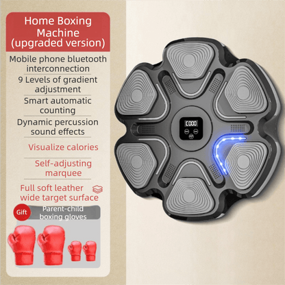 Best Black 6-Target Sensor Smart Bluetooth Music Boxing Kit with Parent-Child Gloves | Buy Online at Furniture Things Au