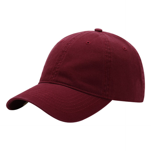 Wine red Premium Pure Cotton Quick-Dry Baseball Cap - (54-62cm)