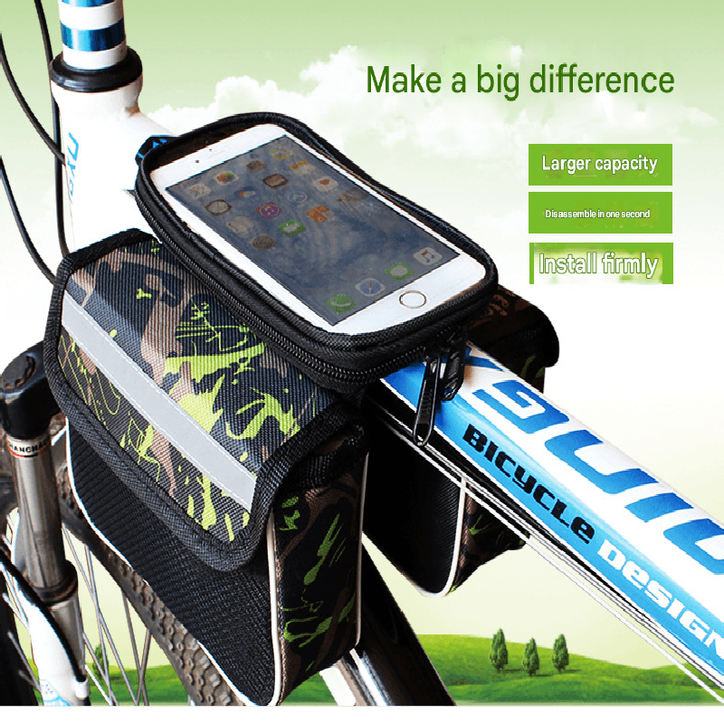 Best Red Bicycle Top Tube Frame Bag with Detachable Touch Screen Phone Holder | Buy Online at Furniture Things Australia